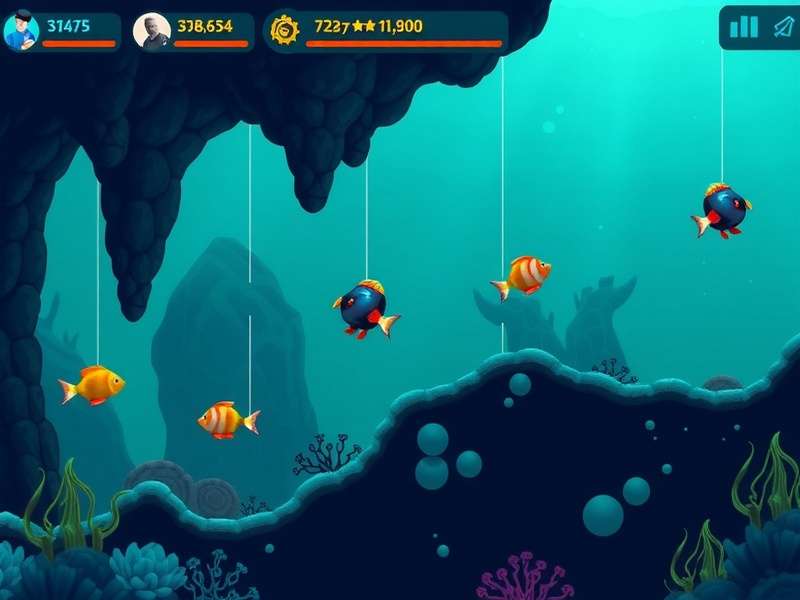 Oceanic Quest gameplay screenshot showing underwater environment